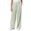 Scotch & Soda Rose High-rise Pleated Wide-leg Pants In Pistachio