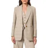 Scotch & Soda Single Breasted Blazer In Brown Multi Plaid