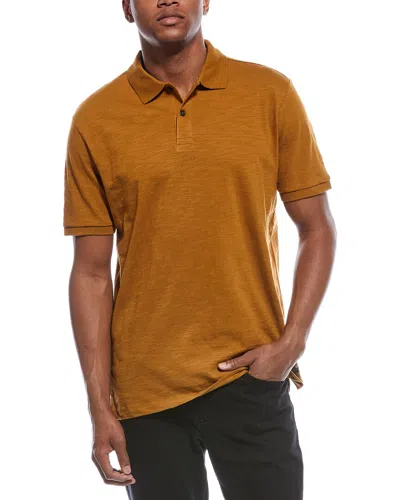 Scotch & Soda Slub Polo Shirt In Brown