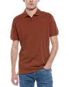 Scotch & Soda Slub Polo Shirt In Brown