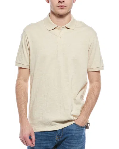 Scotch & Soda Slub Polo Shirt In Brown