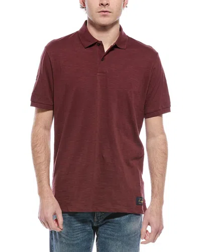 Scotch & Soda Slub Polo Shirt In Red