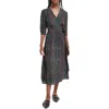 Scotch & Soda Snakeskin Print Faux Wrap Midi Dress In Snake