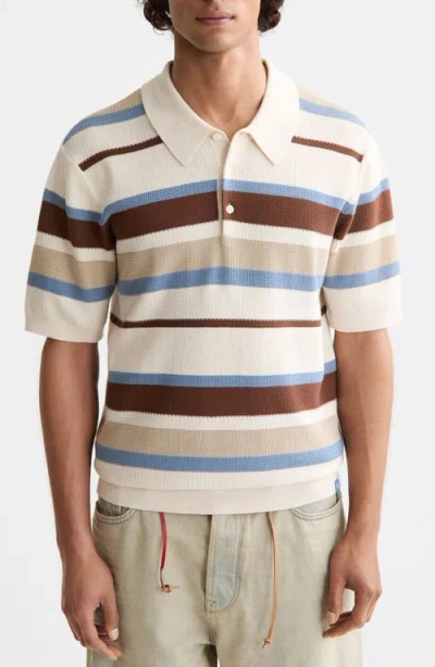 SCOTCH & SODA SCOTCH & SODA STRIPE TEXTURED COTTON KNIT POLO