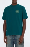 Scotch & Soda Tennis Club Graphic T-shirt In Pitch Green