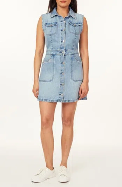 Scotch & Soda The Denim Utility Dress In Pink