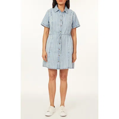 Scotch & Soda The Easy Stripe Short Sleeve Denim Shirtdress