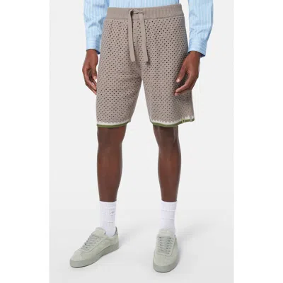 Scotch & Soda Tie Waist Crochet Shorts In Highway Grey