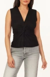 Scotch & Soda Twist Front Top In Black