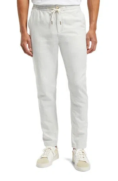 Scotch & Soda Warren Straight Leg Cotton & Linen Pants<br /> In Heron Grey