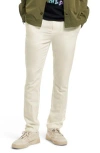 Scotch & Soda Warren Straight Leg Cotton & Linen Pants In Shell