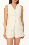 Scotch & Soda Washed Longline Vest In Neutral