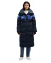 Scotch & Soda Women's Kaatye Core Fit Maxi Puffer With Oversized Collar In Multi
