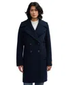 Scotch & Soda Women's Runa Double Breasted Double Face Wool Peacoat With Sherpa Collar In Multi
