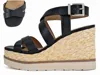Scotch & Soda Soda Calina Jule Braided Wedge In Black In Black