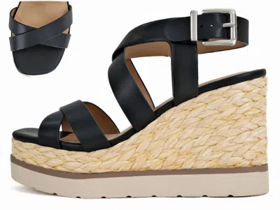 Scotch & Soda Soda Calina Jule Braided Wedge In Black