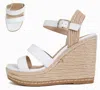 Scotch & Soda Soda Lavina Chic Cross Strap Wedge In White In White