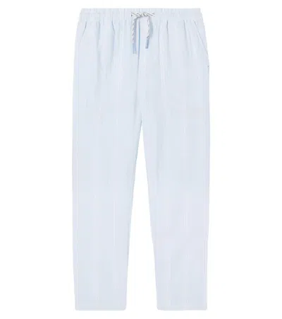 Scotch & Soda Kids' Striped Cotton Pants In Multicoloured