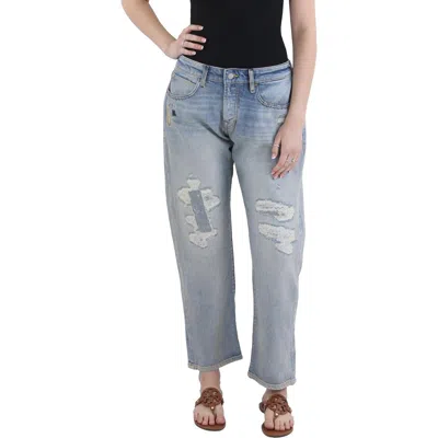 Scotch & Soda The Zee Womens Denim Straight Leg Jeans In Multi