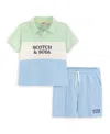 SCOTCH & SODA TODDLER BOYS 2-PIECE BABY FRENCH TERRY T-SHIRT AND SHORTS SET