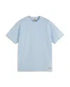 Scotch & Soda Toweling Crewneck Tee In Shirting Blue