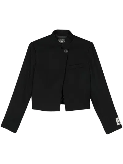 Scotch & Soda Twill Jacket In Evening Black