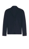 Scotch & Soda Unconstructed Relaxed Blazer In Navy