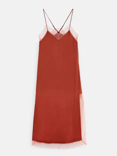 Scotch & Soda Women's Satin Cami Dress In Terracotta