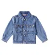 Scotch & Soda Worked Out Denim Jacket In Navy