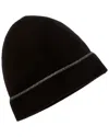 Scott & Scott London Lurex Beth Cashmere Beanie In Black
