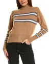 SCOTT & SCOTT LONDON SCOTT & SCOTT LONDON OLIVIA 2.0 STRIPE ROLL NECK CASHMERE SWEATER