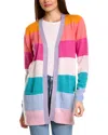 Scott & Scott London Rainbow Cali Wool & Cashmere-blend Cardigan In Pink