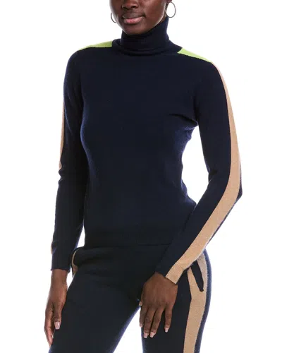 Scott & Scott London Turtleneck Cashmere Sweater In Blue