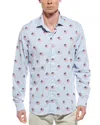 Scott Barber Flag Dot Jacquard Button-up Shirt In Blue