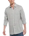 Scott Barber Coastal Plaid Linen-blend Shirt