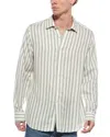 Scott Barber Coastal Stripe Linen-blend Shirt In Pattern