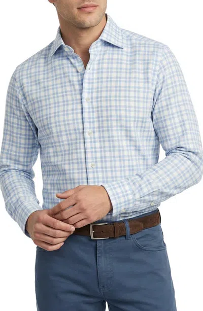 Scott Barber Cotton Flannel Shirt In Sky