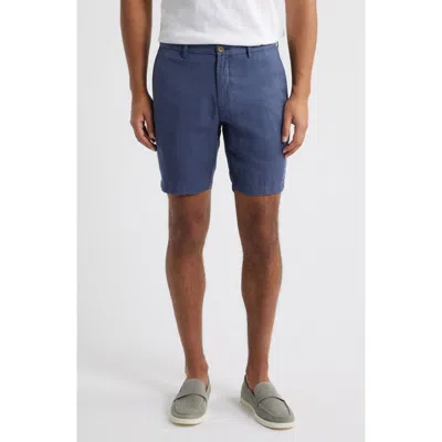 Scott Barber Flat Front Shorts In Navy