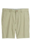 Scott Barber Microsanded Cotton Stretch Twill Shorts In Sage