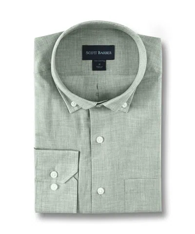 Scott Barber Heathered Chambray Solid, Sage In Green