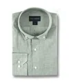 SCOTT BARBER HEATHERED CHAMBRAY SOLID, SAGE