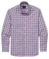 Scott Barber Men's Bold Multi Plaid Shirt In Rose In Multi