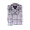 Scott Barber Men's Bold Plaid Oxford In Lilac In Blue