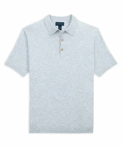 Scott Barber Men's Boucle Solid Polo Shirt In Silver In Multi