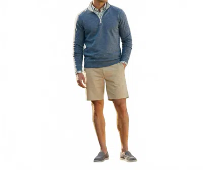Scott Barber Men's Marled Performance Knit Sweater In Indigo In White