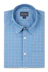 Scott Barber Men's Organic Cotton Casual Plaid In Aqua In Blue
