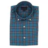 Scott Barber Men's Organic Cotton Lagoon Plaid Sport Shirt