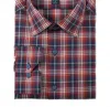 Scott Barber Men's Performance Collegiate Plaid Shirt In Port In Red