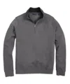Scott Barber Men's Pima Interlock Zip Mock In Charcoal In Pink