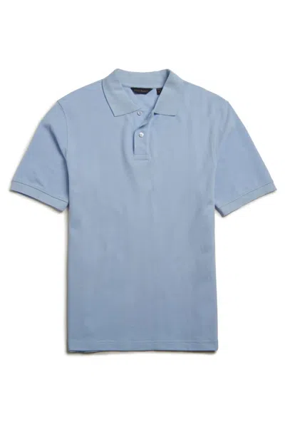 Scott Barber Men's Pima Pique Polo Shirt Top In Sky Blue